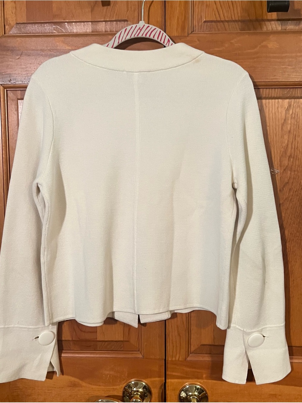 Talbots Ivory Button-Front Knit Jacket - Picture 2 of 3